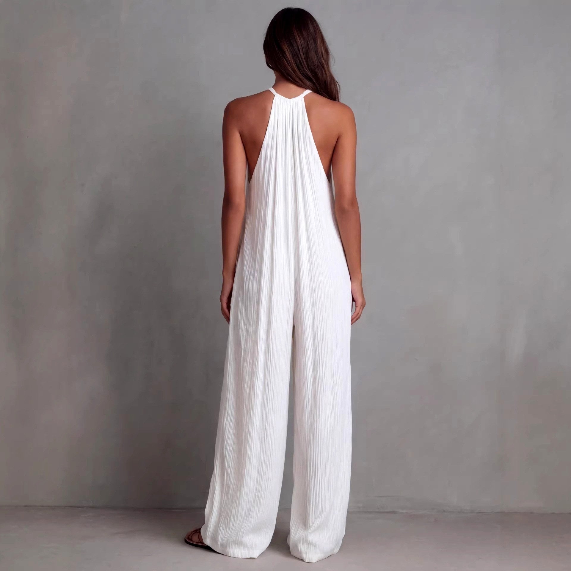 Delilah - Women's Halter Neck Wide Leg Boho Jumpsuit 6