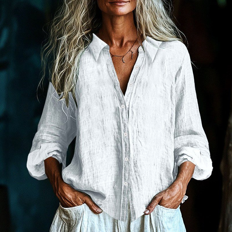 Desdemona - Women's Relaxed Fit Button-Down Shirt 1