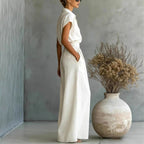 Erica - Women's Collared Short Sleeve Matching Set 8
