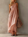 Ethel - Women's Textured One-Shoulder Resort Maxi Dress 1