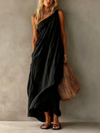 Ethel - Women's Textured One-Shoulder Resort Maxi Dress 3