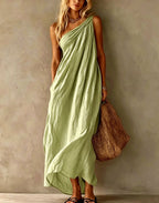 Ethel - Women's Textured One-Shoulder Resort Maxi Dress 4