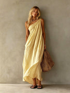 Ethel - Women's Textured One-Shoulder Resort Maxi Dress 5