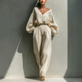 Eulalie - Women's Wide-Leg Relaxed Two-Piece Set 1