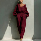 Eulalie - Women's Wide-Leg Relaxed Two-Piece Set 2
