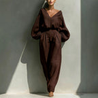 Eulalie - Women's Wide-Leg Relaxed Two-Piece Set 3