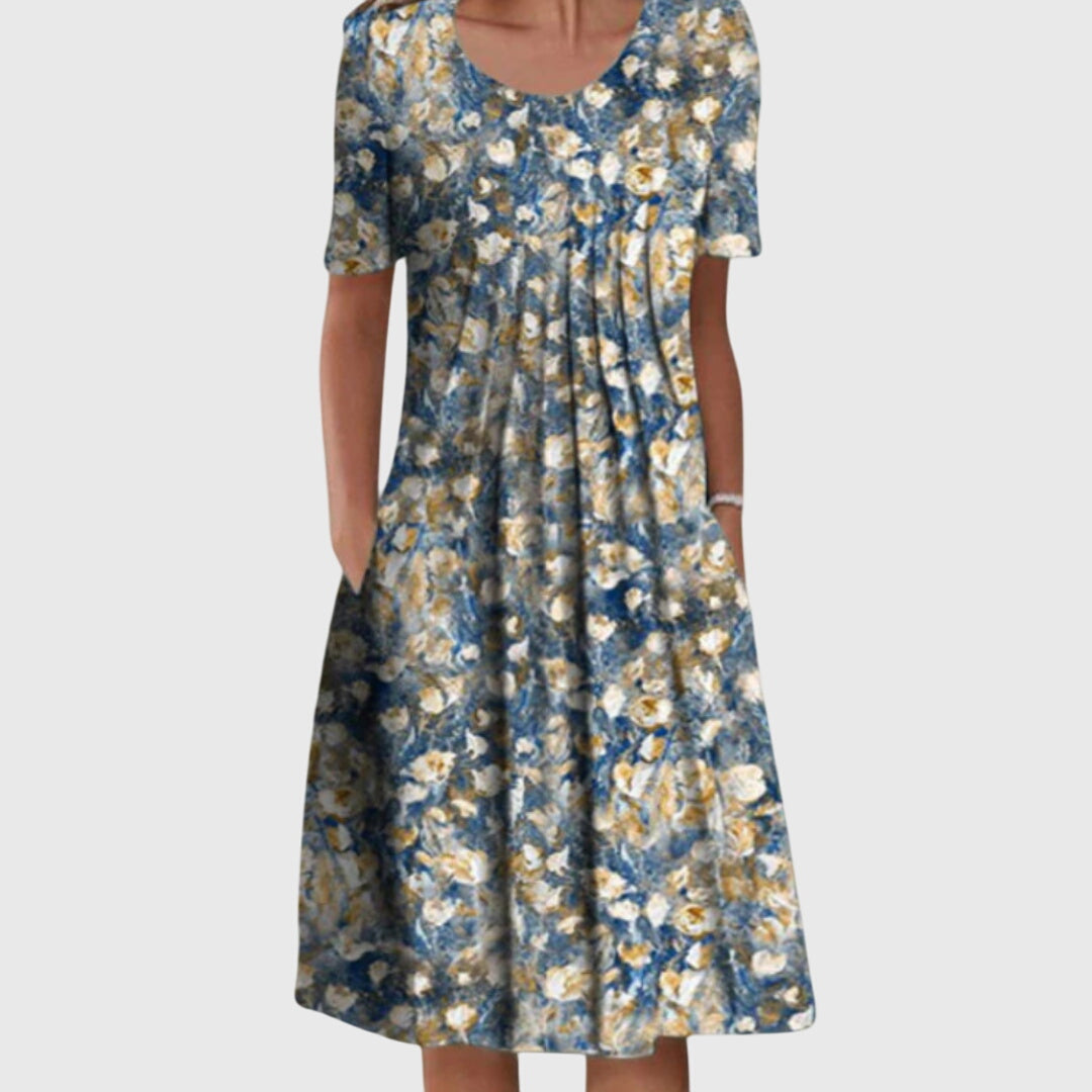 Flora - Women's Floral Short Sleeve Dress