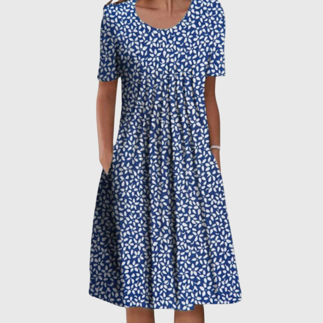 Flora - Women's Floral Short Sleeve Dress