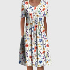 Flora - Women's Floral Short Sleeve Dress