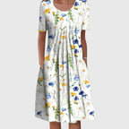 Flora - Women's Floral Short Sleeve Dress