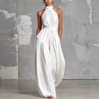 Florence - Women's Halter Ruched Waist Jumpsuits 1
