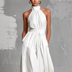 Florence - Women's Halter Ruched Waist Jumpsuits 3