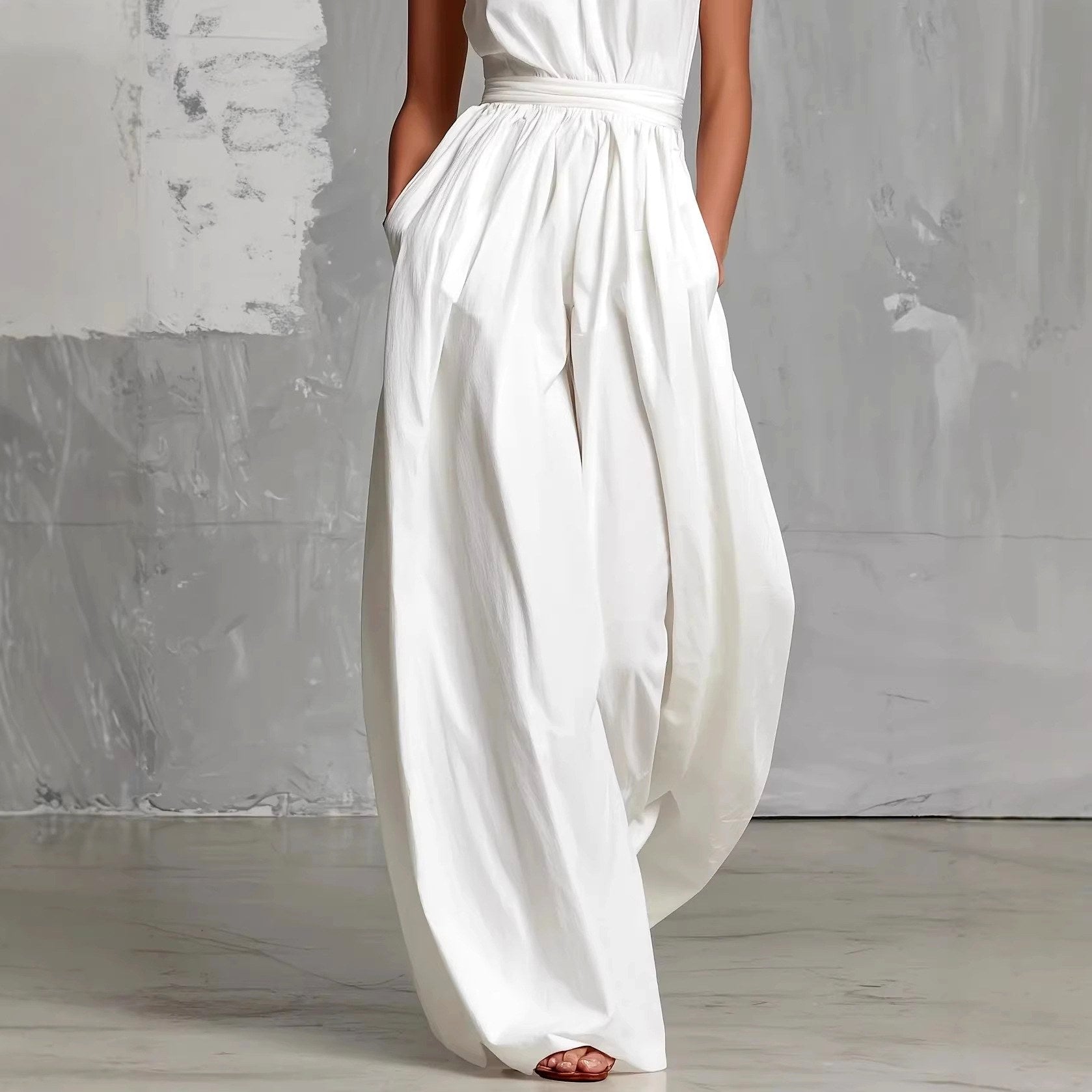 Florence - Women's Halter Ruched Waist Jumpsuits 4