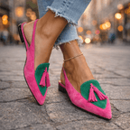 Gemma - Women's Tassel Slingback Pointed Flats