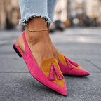 Gemma - Women's Tassel Slingback Pointed Flats