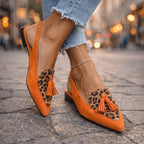 Gemma - Women's Tassel Slingback Pointed Flats