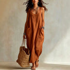 Genevieve - Women's U-Neck Sleeveless Vacation Maxi Dress 3