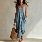Genevieve - Women's U-Neck Sleeveless Vacation Maxi Dress 4