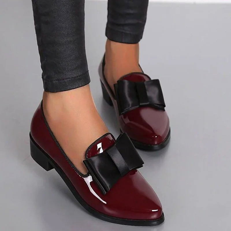 Giselle - Women's Bow-Top Pointed-Toe Loafers