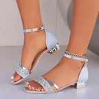 Hailey - Women's Glitter Strap Open-Toe Sandals 6