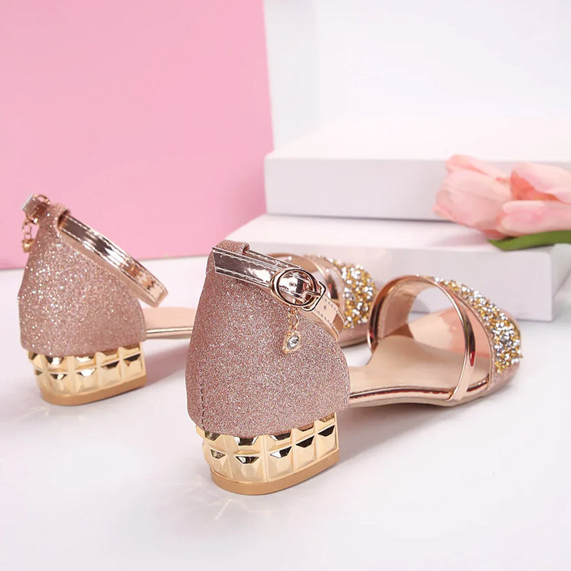 Hailey - Women's Glitter Strap Open-Toe Sandals 9