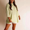 Hazel - Women's Relaxed Striped Knit Tunic Top 1