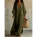Hosanna - Women's Lace Trim Boho Maxi Dress 5
