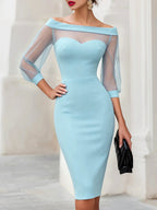 Inga - Women's Off-Shoulder Bodycon Midi Dress 4