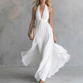 Iona - Women's Flowing Halter Maxi Dress 1