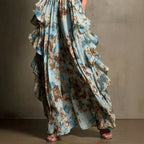 Jasmin - Women's Floral Ruffle Corset Maxi Dress 3