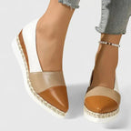 Katalina - Women's Metallic Colour-Block Espadrille Loafers