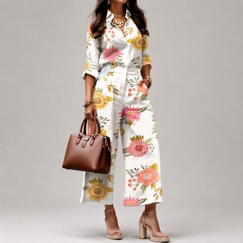 Kierra - Women's Floral Print Wide-Leg Jumpsuit 1