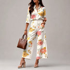 Kierra - Women's Floral Print Wide-Leg Jumpsuit 2