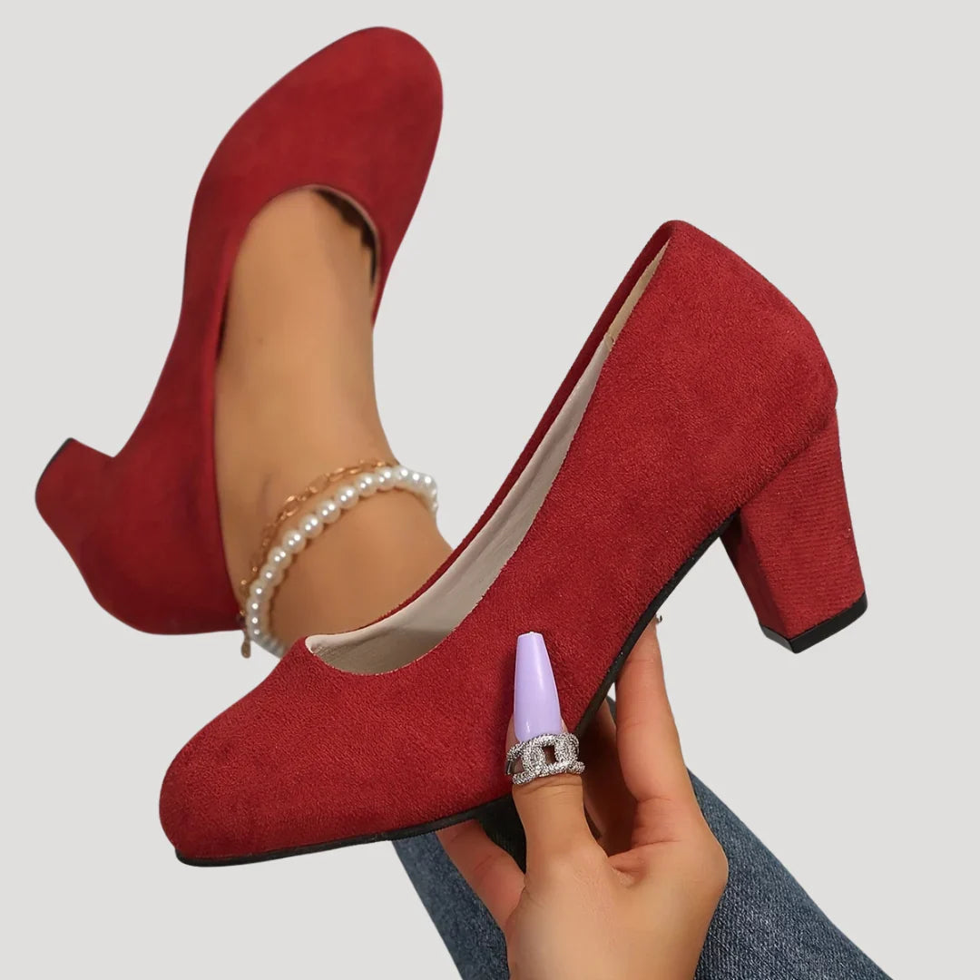 Kirsten - Women's Block Heel Court Pumps