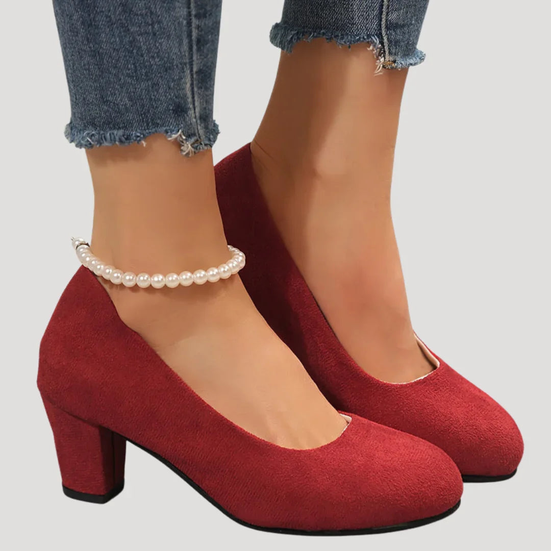 Kirsten - Women's Block Heel Court Pumps