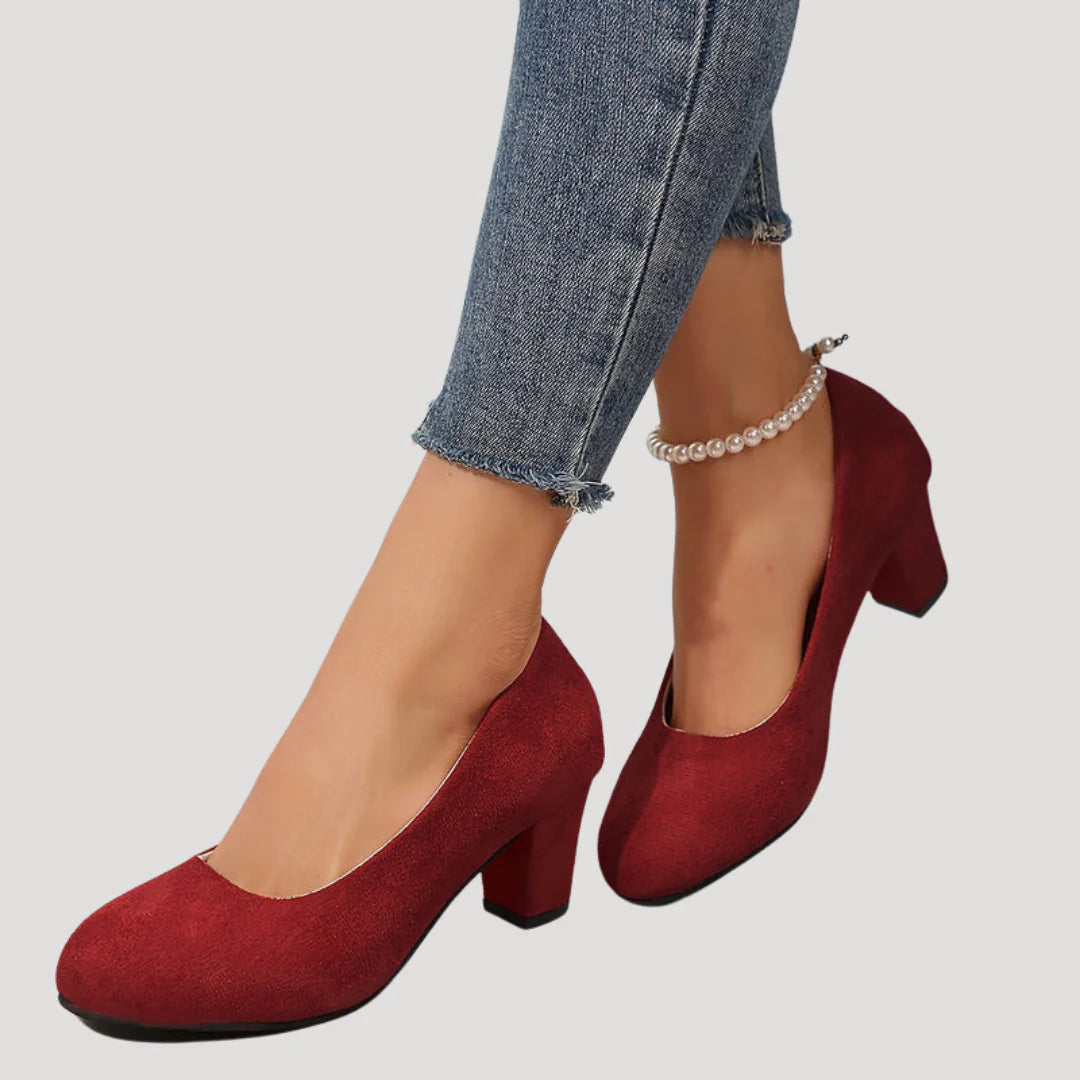 Kirsten - Women's Block Heel Court Pumps