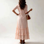 Lainey - Women's Ruffle Button-Down Maxi Shirt Dress 2