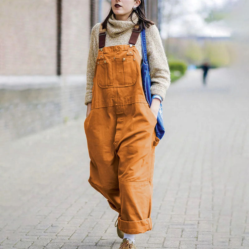 Lily - Women's Wide-Leg Utility Bib Overalls