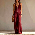 Loredana - Women's Sleeveless Top & Wide-Leg Pants Set 2