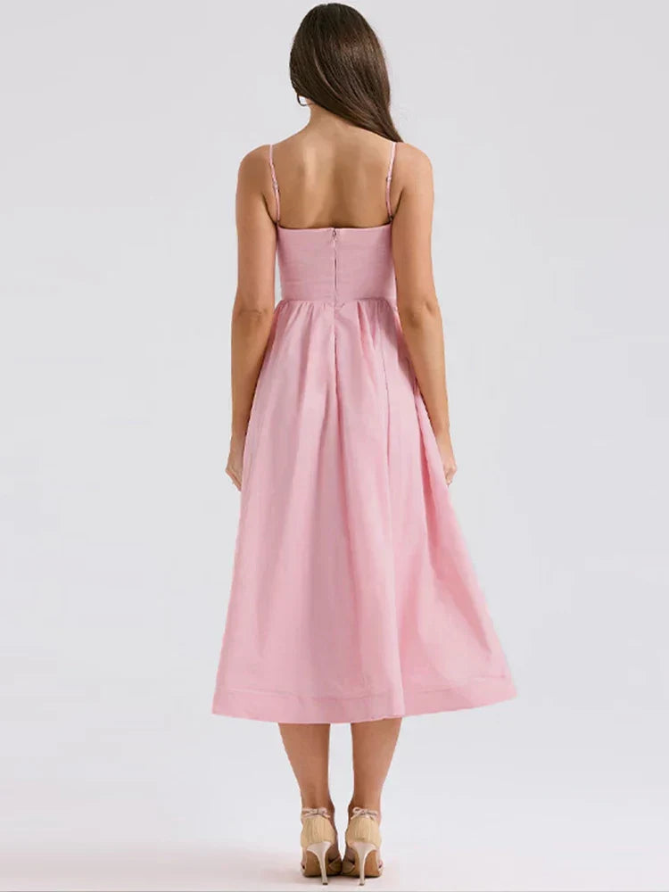 Luisa - Women's A-Line Camisole Dress with Fitted Bodice