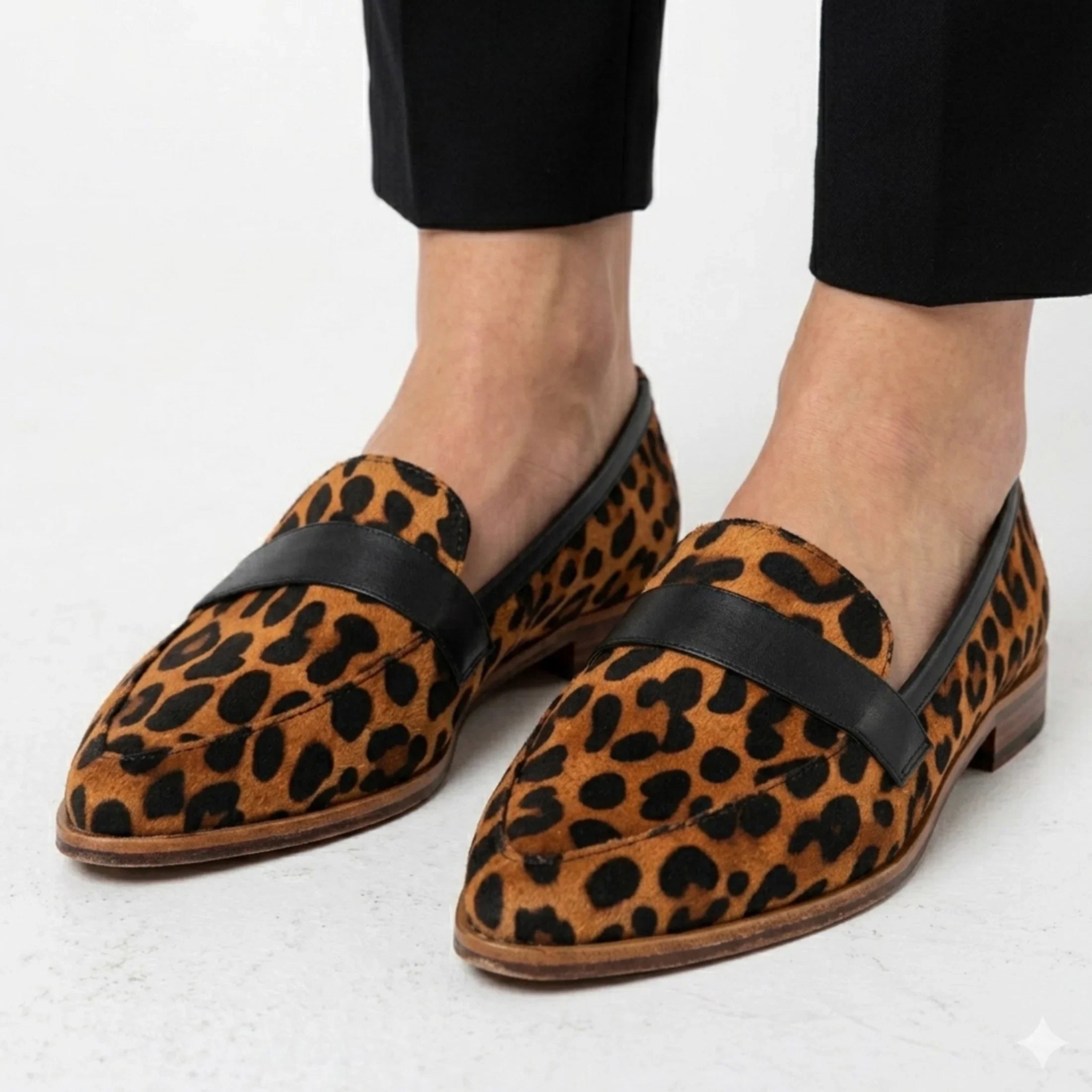 Lydia - Women's Animal-Print Pointed-Toe Loafers