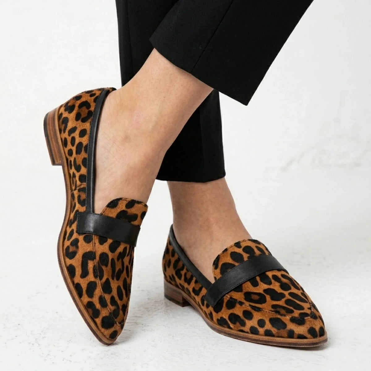 Lydia - Women's Animal-Print Pointed-Toe Loafers