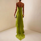 Madeline - Women's Strappy Pleated Tiered Dress 3