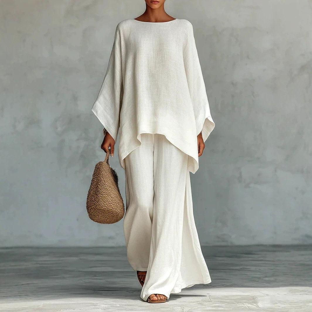 Maeve - Women's Oversized Tunic & Wide Leg Pant Set 2