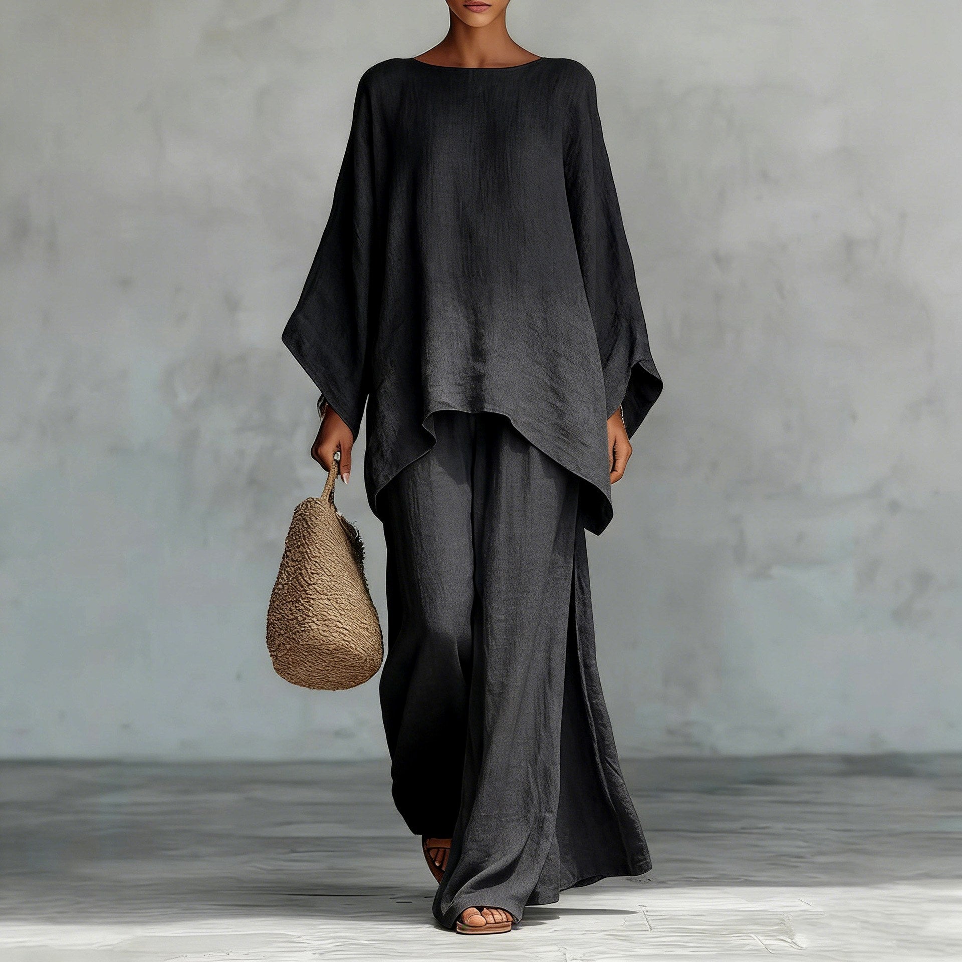 Maeve - Women's Oversized Tunic & Wide Leg Pant Set 3