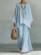 Maeve - Women's Oversized Tunic & Wide Leg Pant Set 5