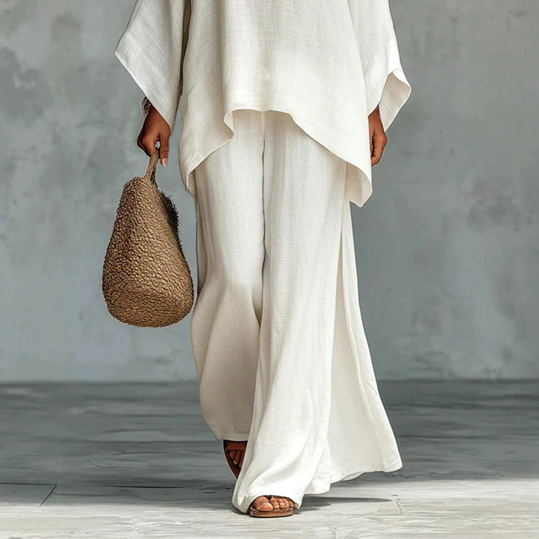 Maeve - Women's Oversized Tunic & Wide Leg Pant Set 7