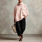 Marcy - Women's Cowl Neck Oversized Poncho Top 3