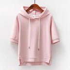 Margaux - Women's Short-Sleeve Drawstring Hoodie