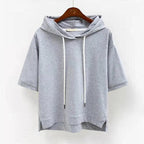 Margaux - Women's Short-Sleeve Drawstring Hoodie
